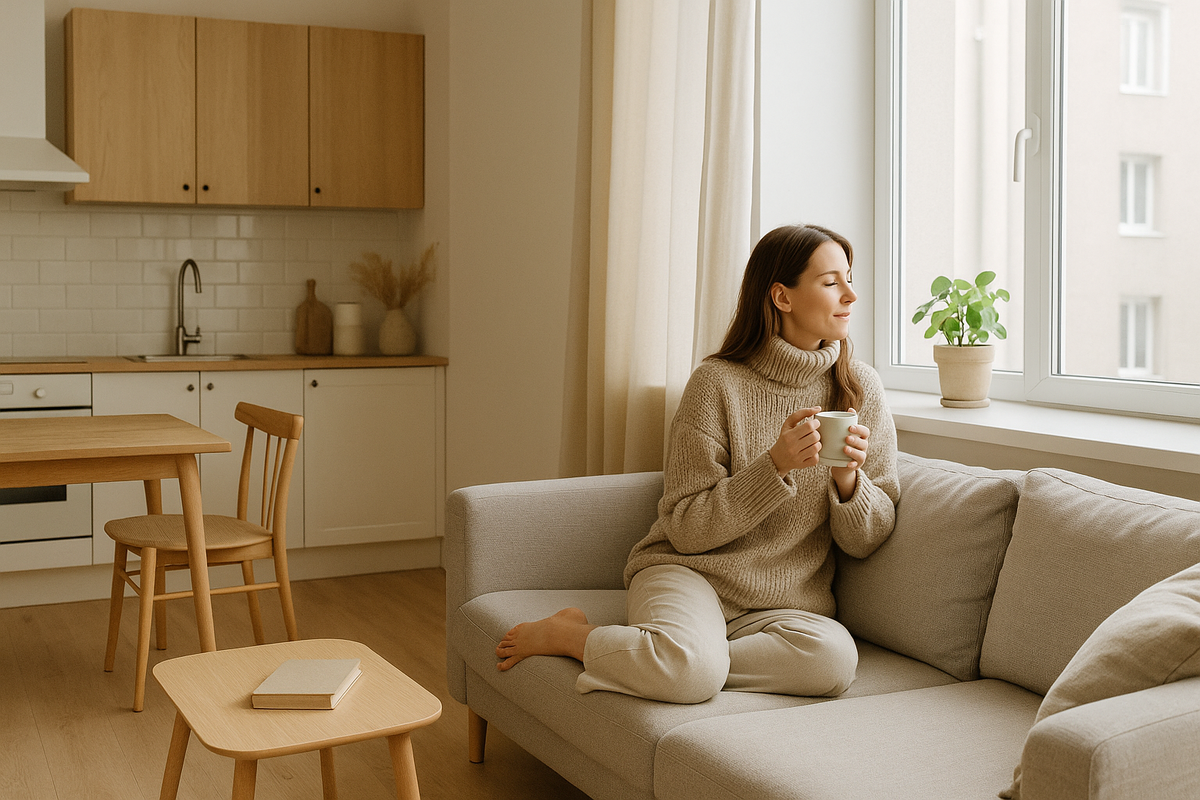 Маленькая уютная квартира, slow-life, минимализм