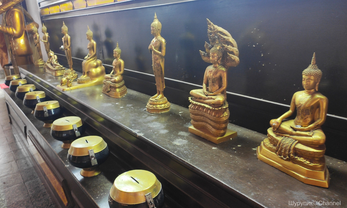 Статуи Будды по дням недели. Ват На Пхра Мен. Аюттхая.