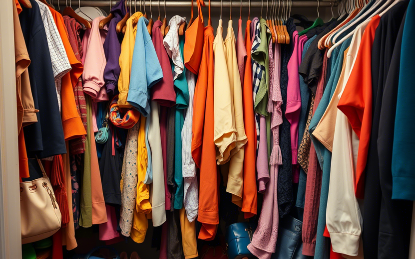  Вечная проблема: шкаф забит битком, а надеть нечего. Фото: сгенерировано нейросетью