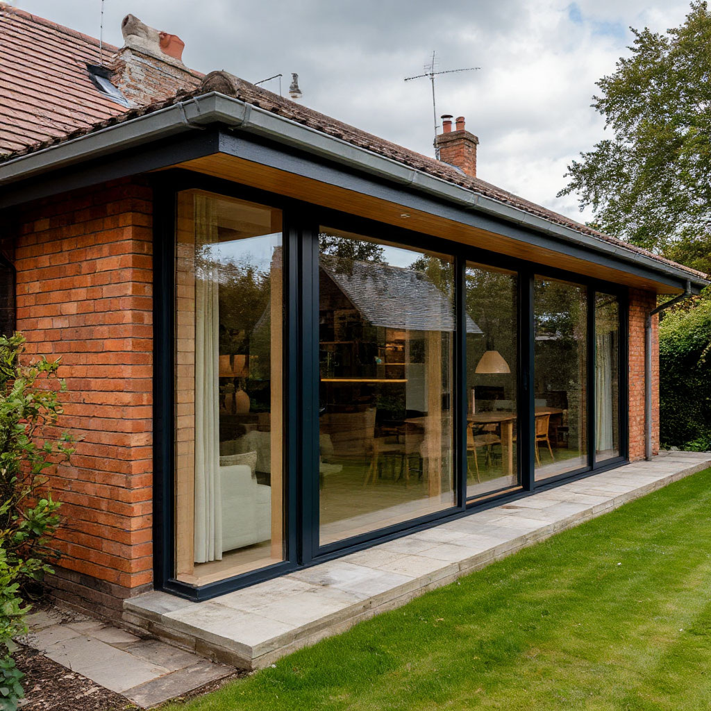 Раздвижное остекление летней кухни