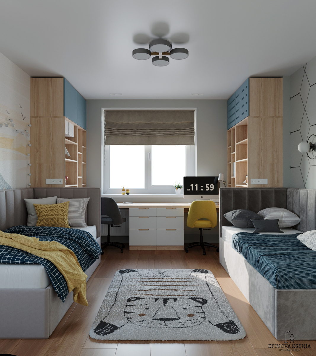 Детская комната для двух детей: как превратить соперничество в союз. Проект Ксении Ефимовой