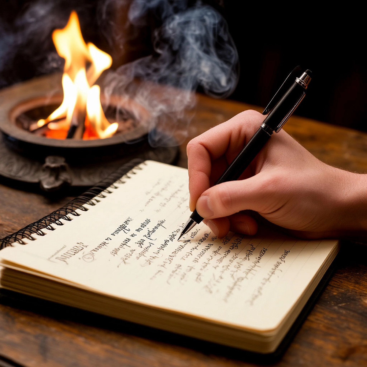 Блокнот с записями- выписываем «дым» из головы