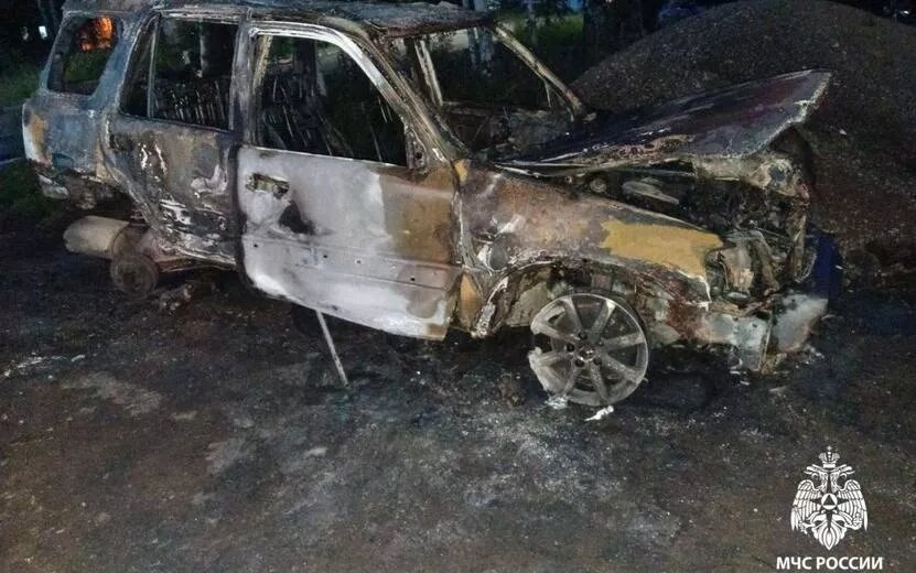    Машина сгорела во время сварочных работ в Воткинске