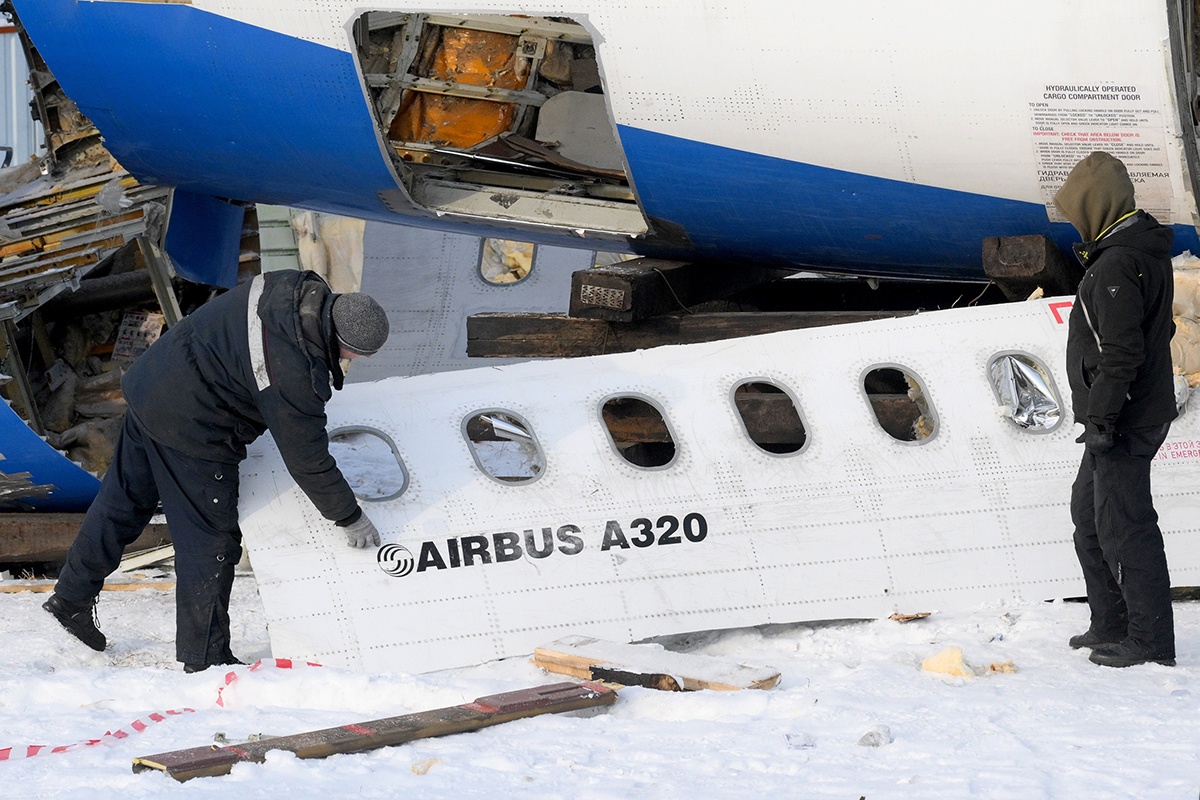Airbus A320-214 RA-73805 Новосибирская область, январь 2025 года. Фотография © Александр Кряжев/РИА Новости