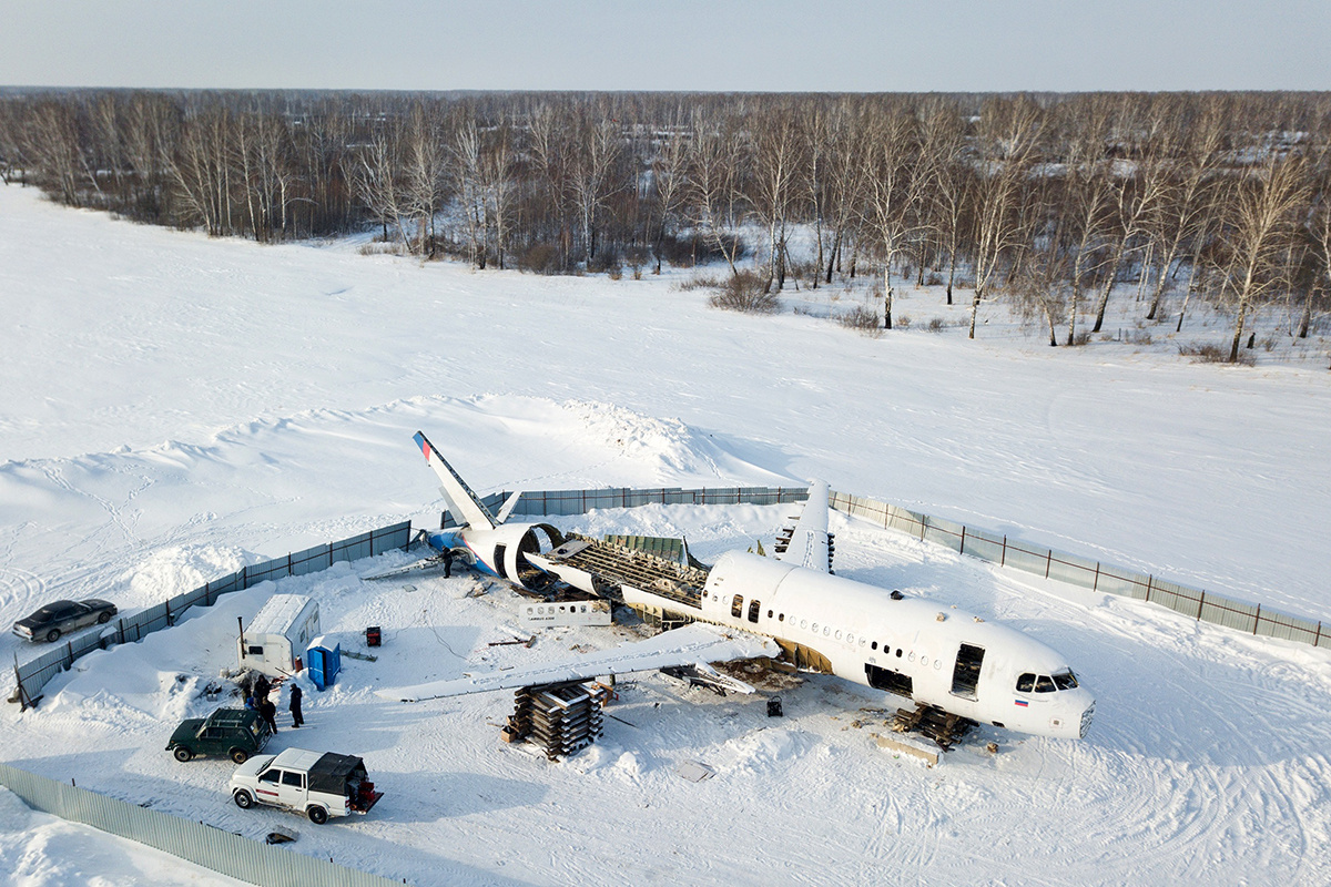 Airbus A320-214 RA-73805 Новосибирская область, январь 2025 года. Фотография © Александр Кряжев/РИА Новости