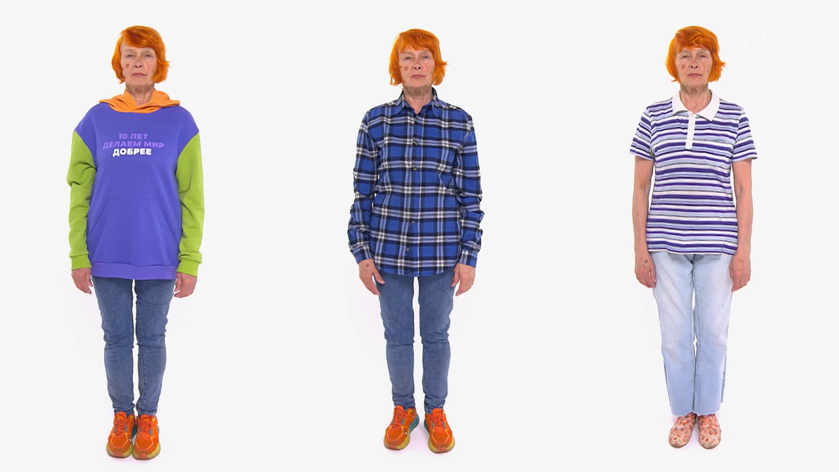    Несколько основных образов яркой Тамары Ивановны до преображения. Фото: кадр из телепередачи