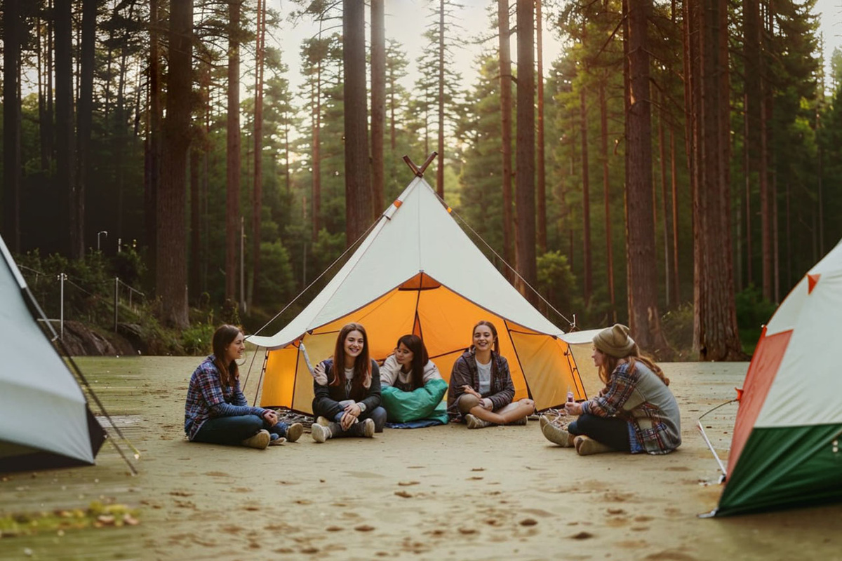 Участникам фестиваля обещали три ночи в палатках и приготовление еды на газовых горелках.  Фото: Изображение сгенерировано нейросетью Kandinsky 3.1