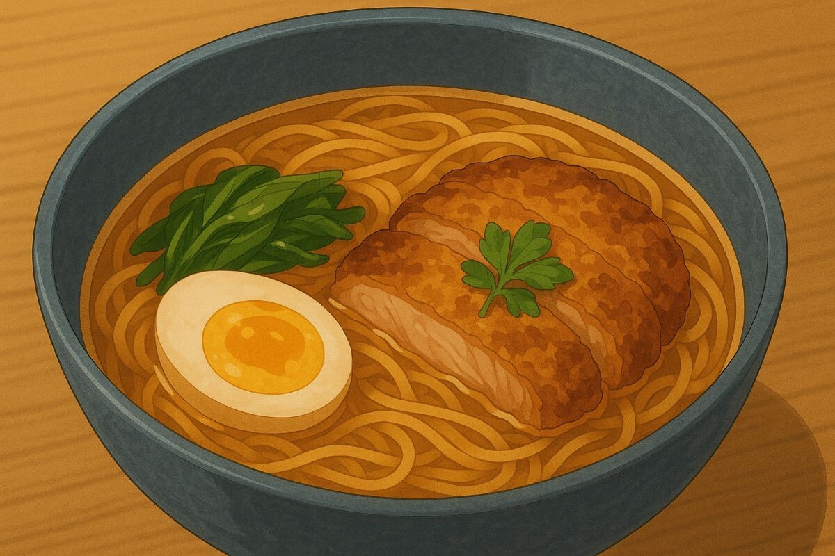 Японский суп с лапшой подают большими порциями. Источник: нейросеть📷
