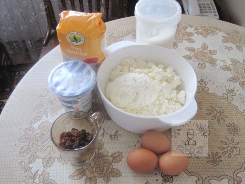 Ингредиенты для запеканки