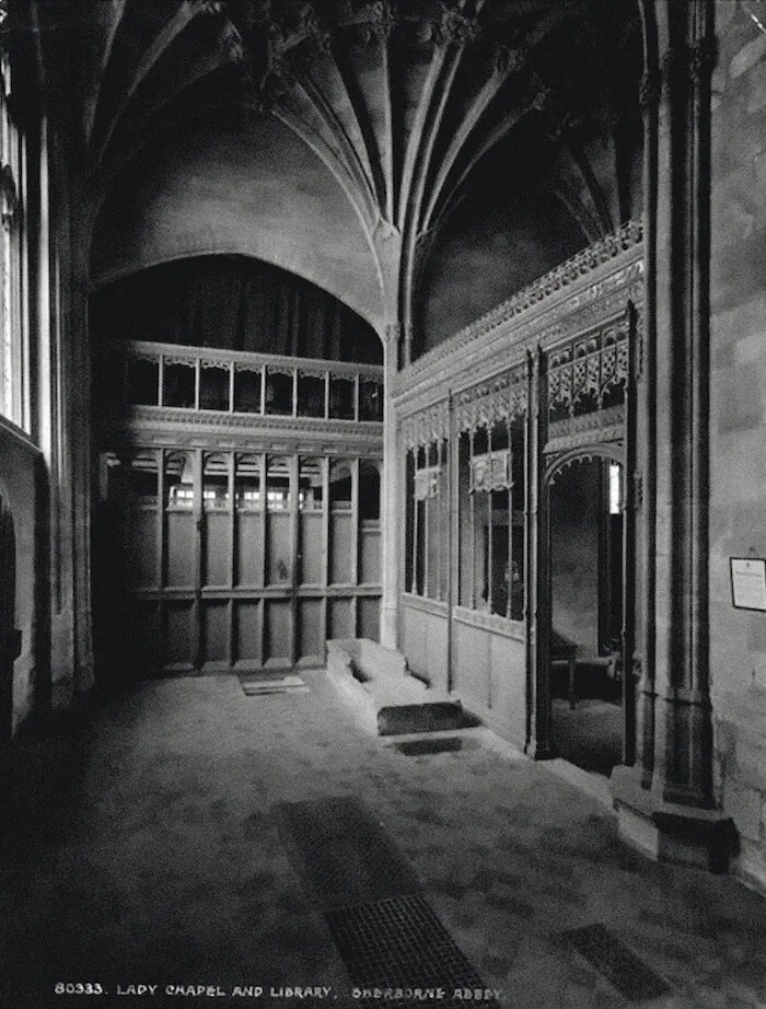 Капелла Девы Марии и библиотека, аббатство Шерборн, 1927 год. Коллекция Фрэнсиса Фрита.