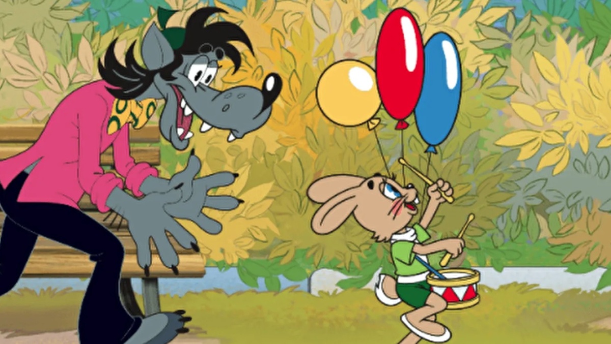 Кадр из мультфильма "Ну, погоди!"