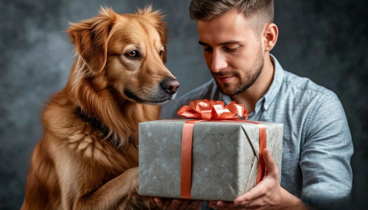 Ну и в такой подарок грех не положить лакоства для питомца.