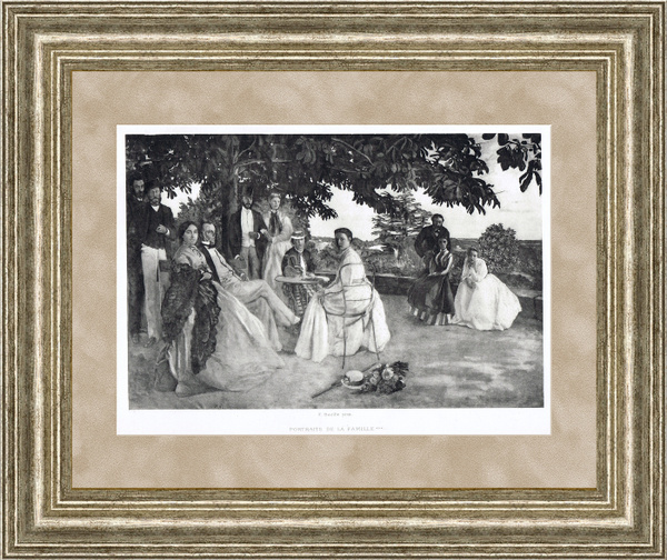 Семейный портрет. Гелиогравюра по картине Ж.-Ф. Базиля. 1910 г.