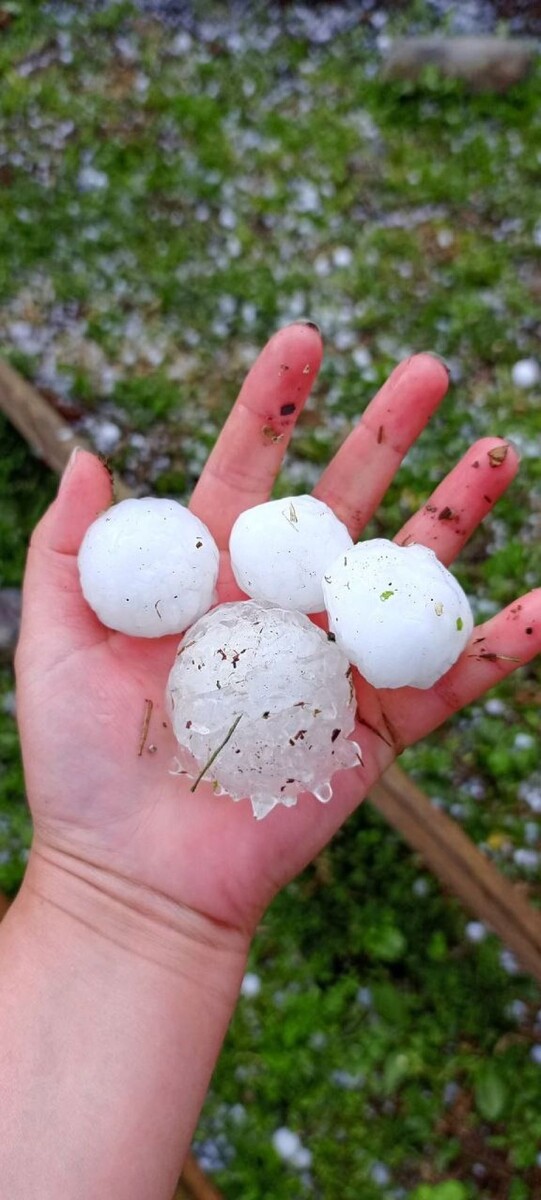    Гигантский июньский град в Республике Алтай. Источник: Телеграм-канал "Горно-Алтайск"