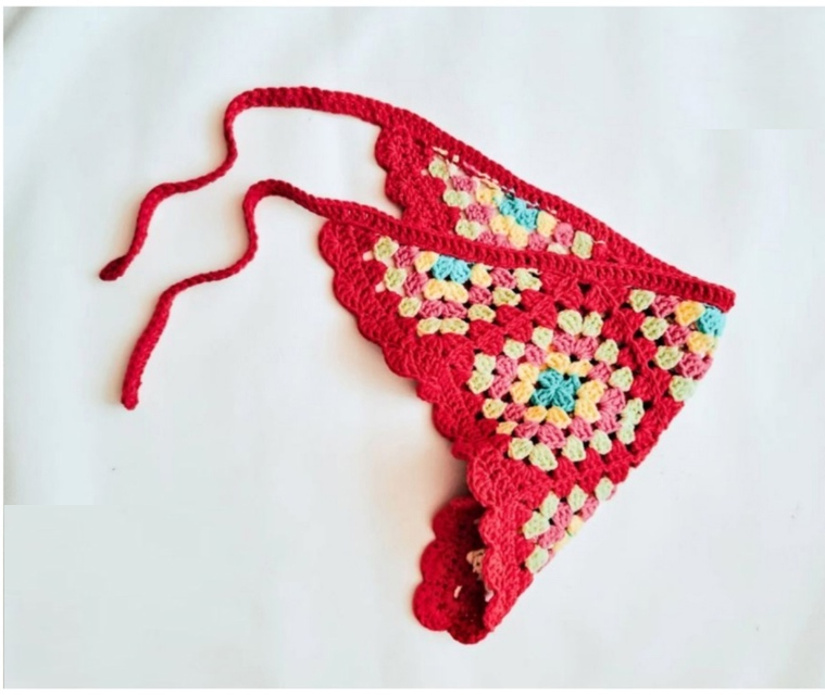 косынка крючком 