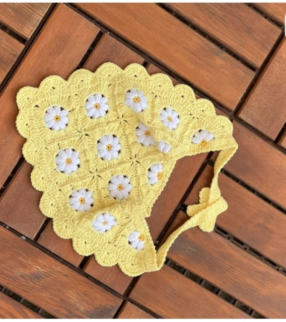 косынка крючком 