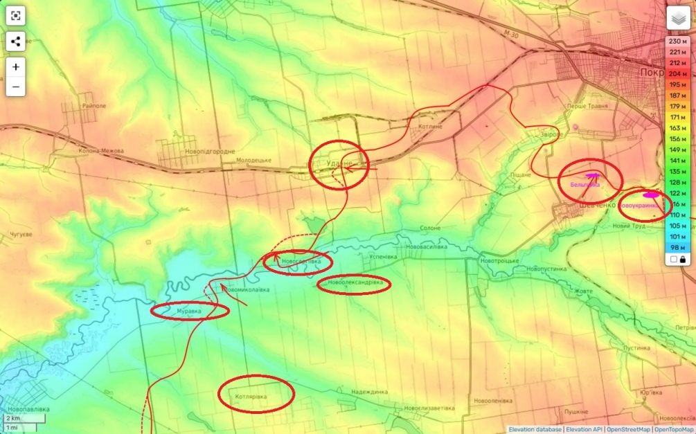    Карта СВО. Штурм Удачного на Покровском направлении.
