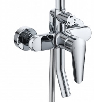 Душевой смеситель W&W с трехпозиционным латунным дивертором с керамическими запорными элементами