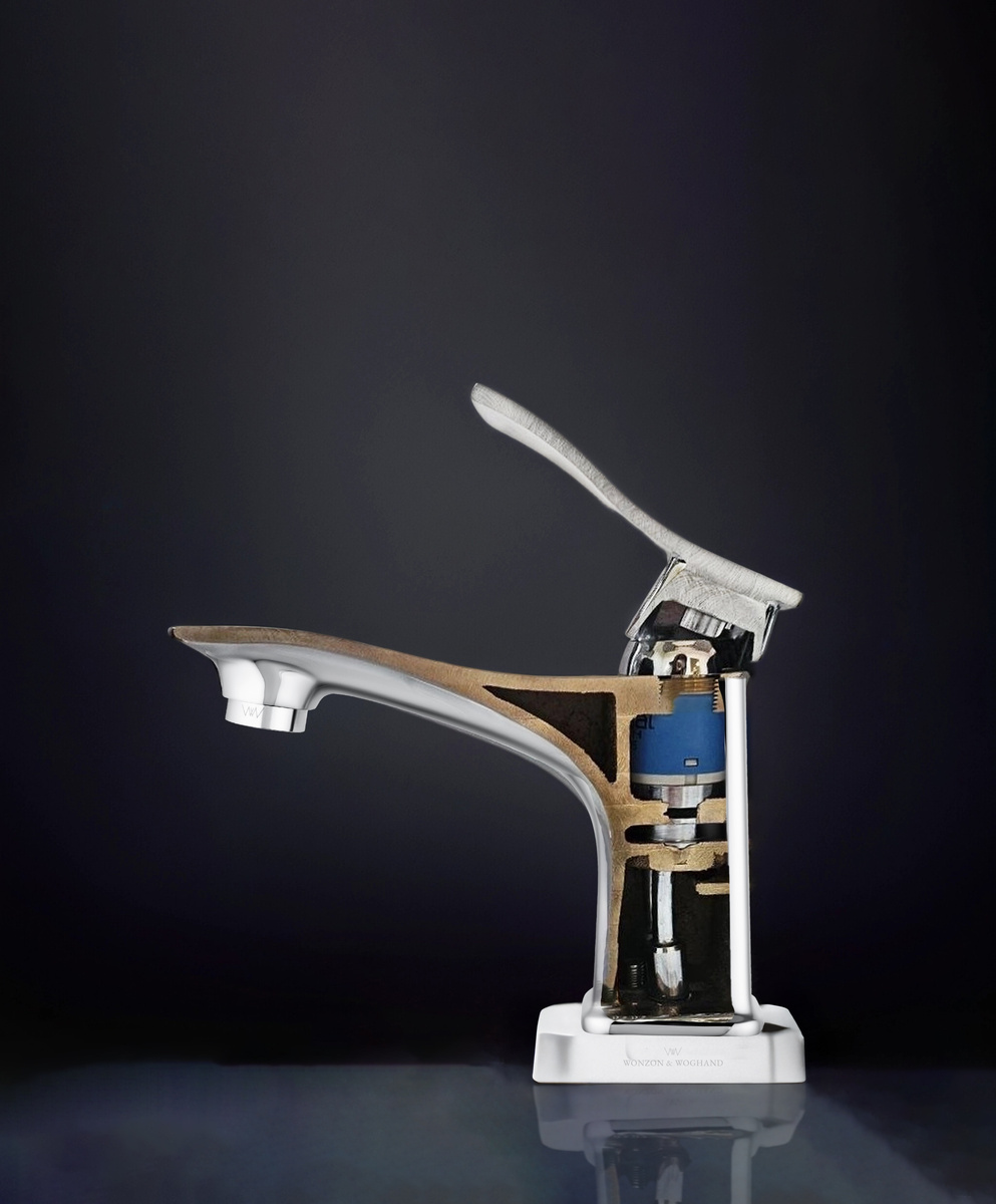 Смеситель для раковины из коллекции NAVIA в разрезе