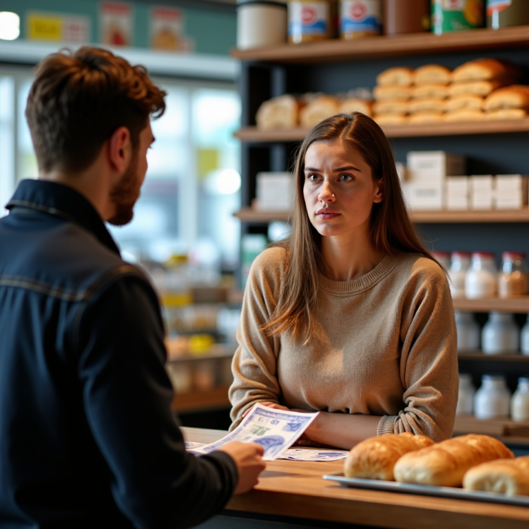    Продавщица думала, что обманет меня с сдачей, но я всё заснял на телефон blogmorozova