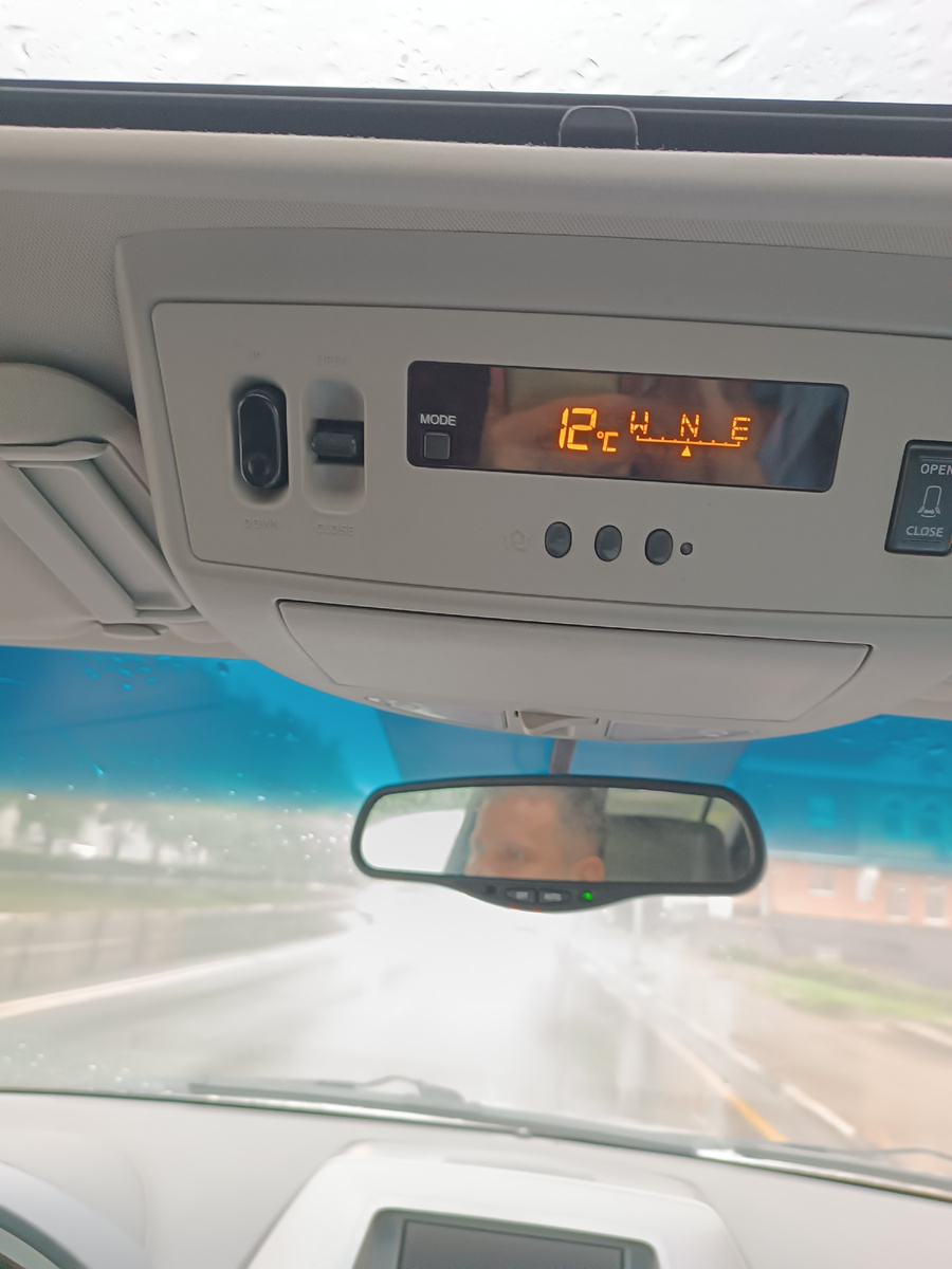 12 градусов тепла, дождь и слякоть. 