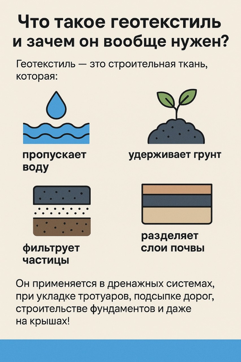 Геотекстиль - что это такое?