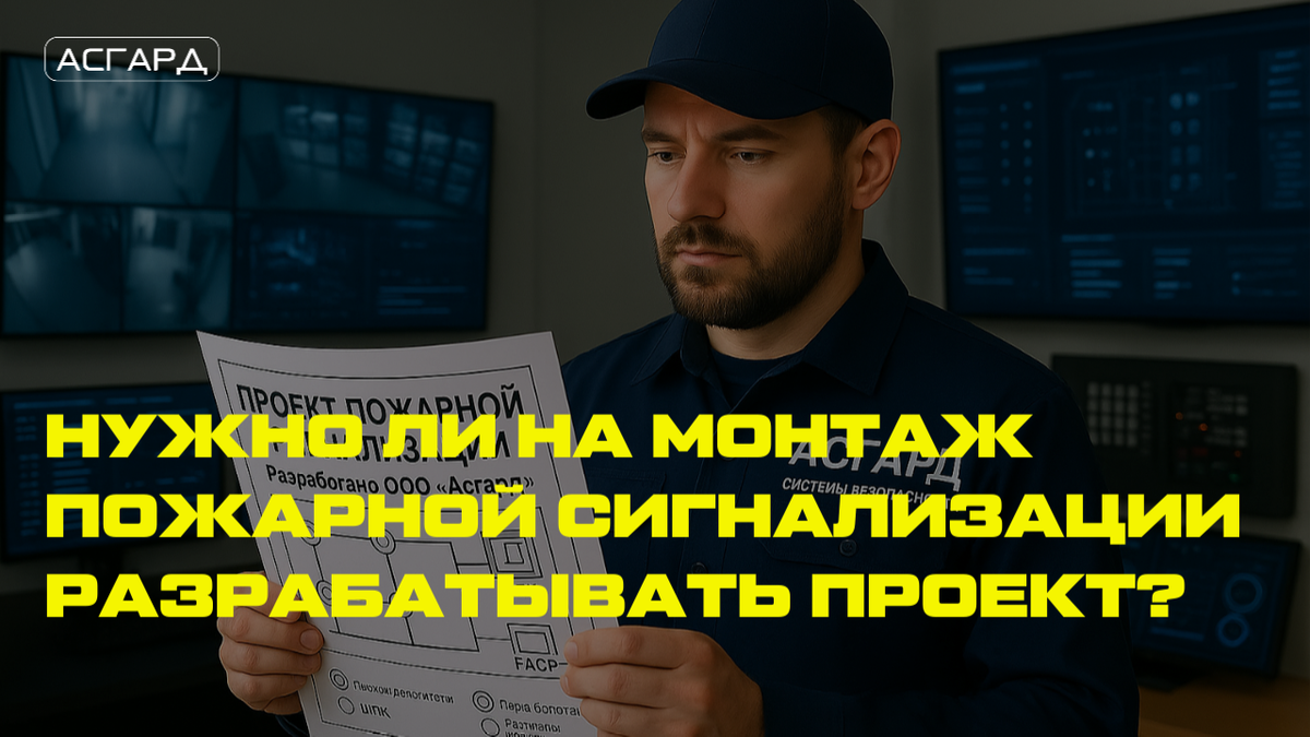 Нужно ли на монтаж пожарной сигнализации разрабатывать проект?