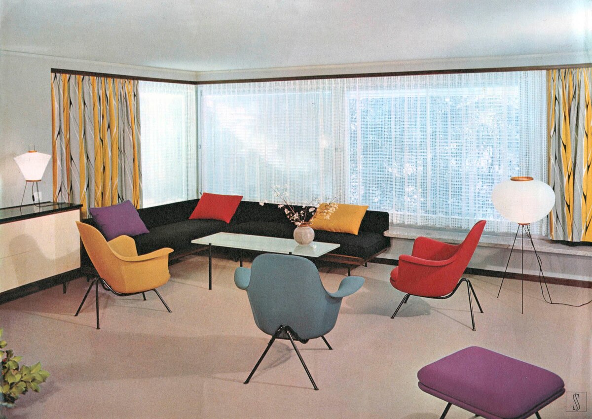 Кресла Ханса Беллманна для Strässle. Фото сер. 1950-х.