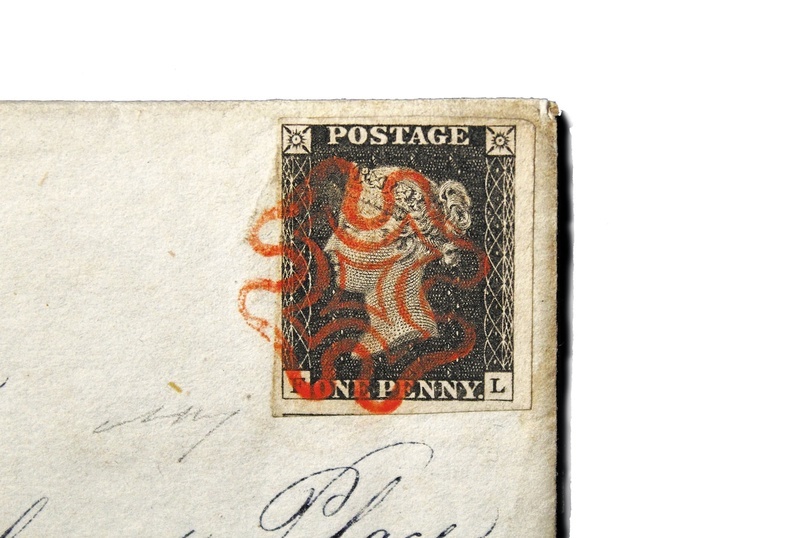 Марка «Черный пенни» на конверте с гашением от 28 июня1840 г.