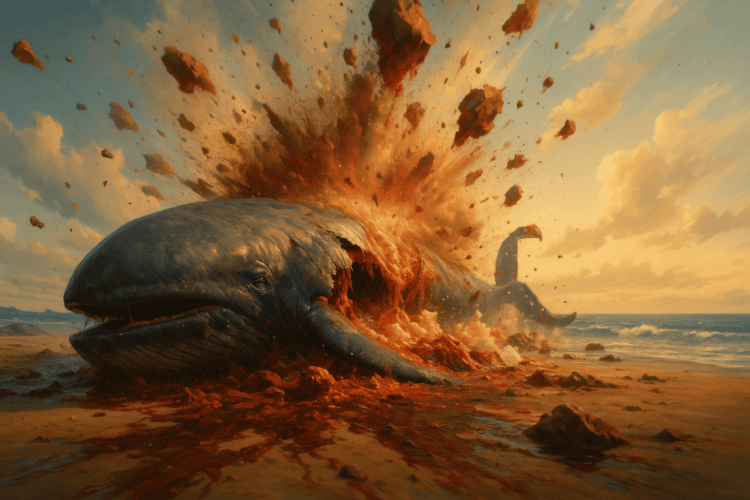 Когда огромного кита выбрасывает на берег, это становится настоящей бомбой замедленного действия.