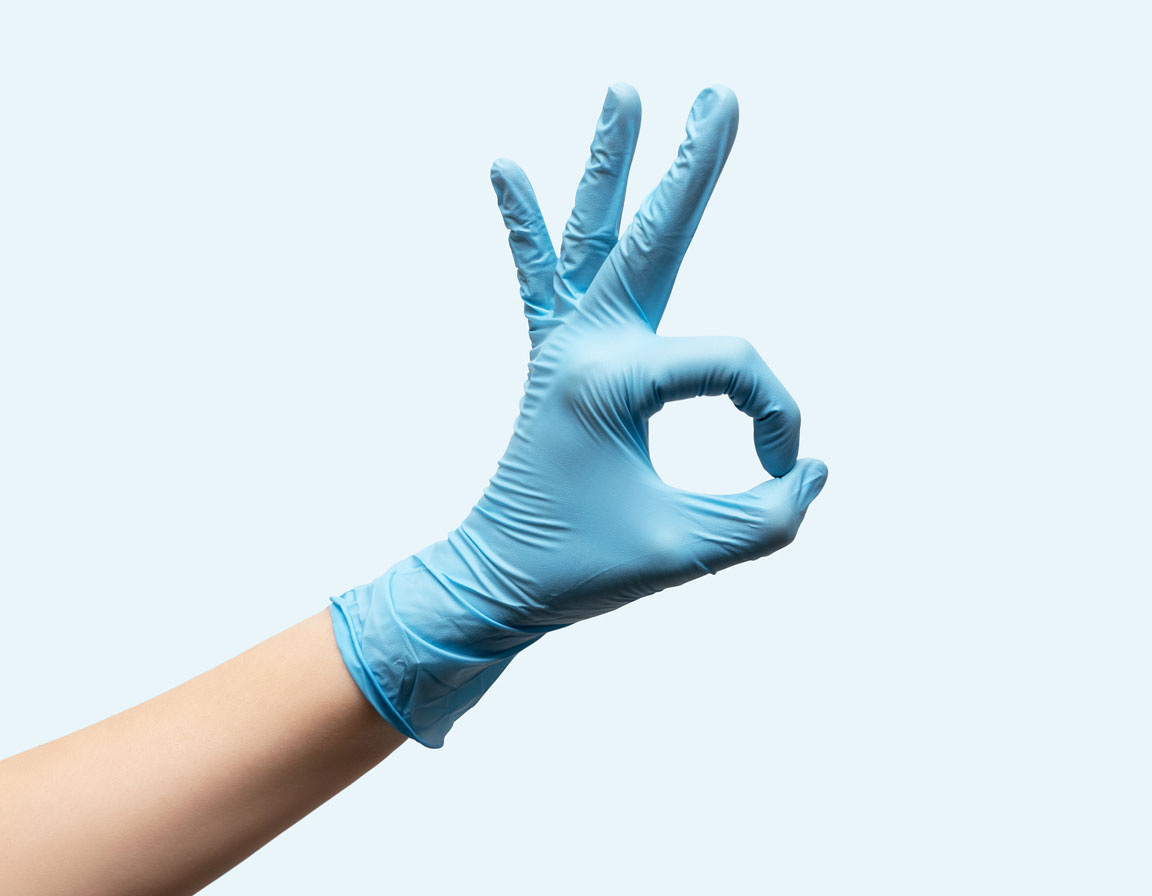 Нитриловые перчатки для осмотра