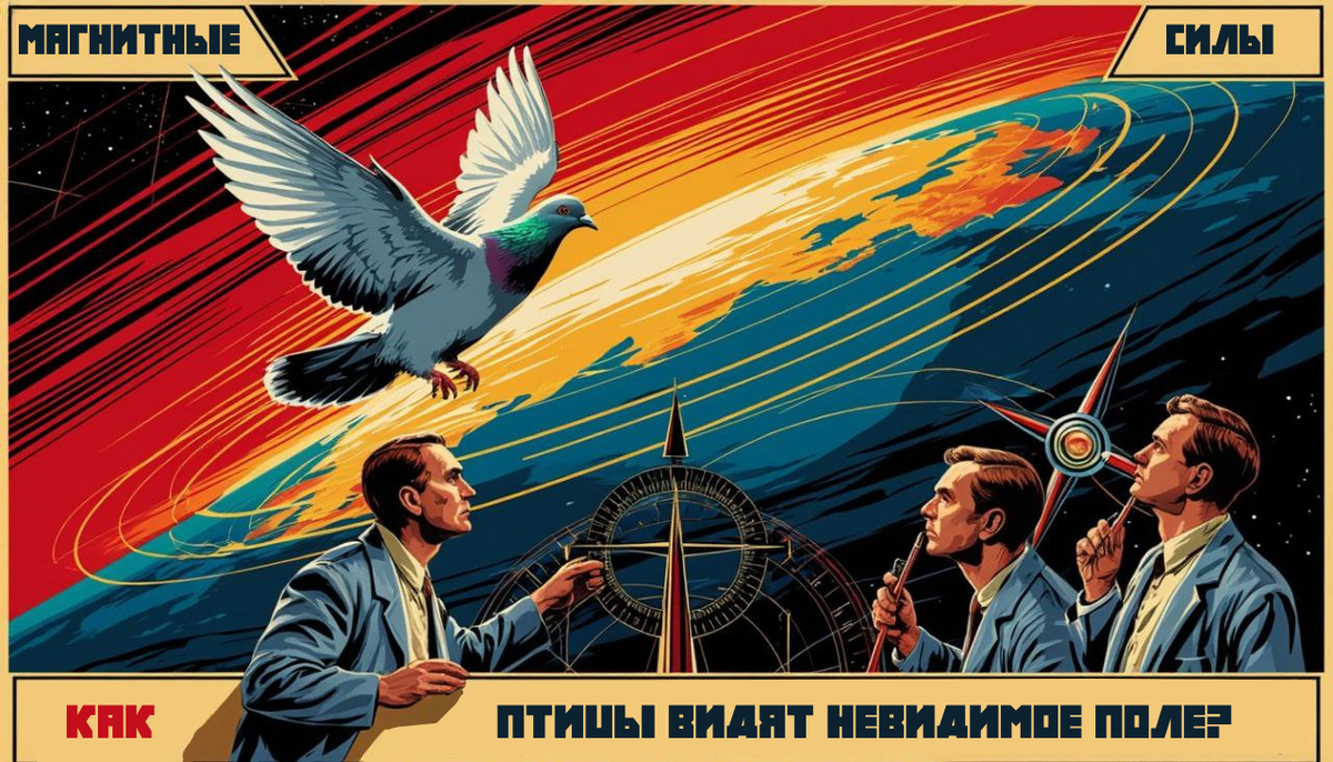 Встроенный компас? Голубям удаётся считывать магнитное поле земли!