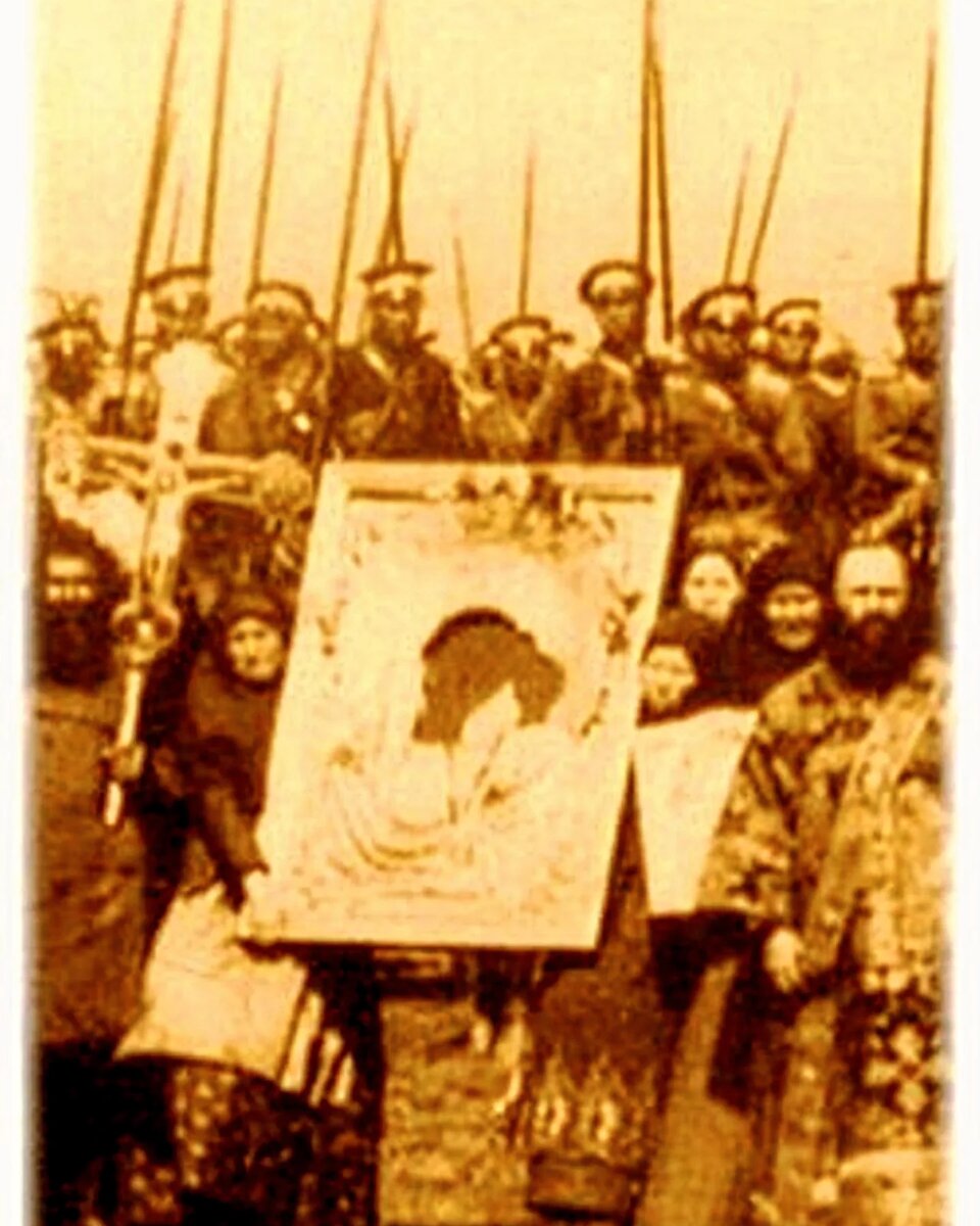 Крестный ход с Табынской иконой. Российская империя