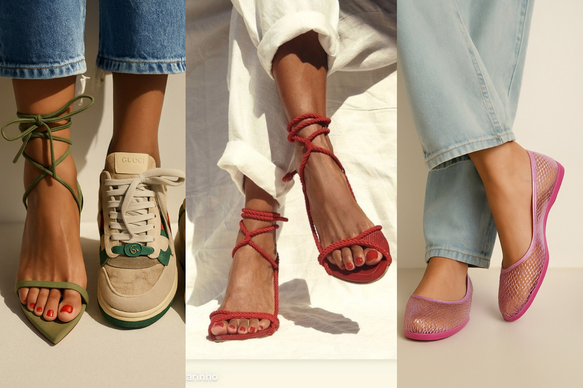 Колготки — в дальний ящик, шерстяные носки — прощайте до осени. Пора выбирать лучшую летнюю пару обуви. Источник: нейросеть📷
