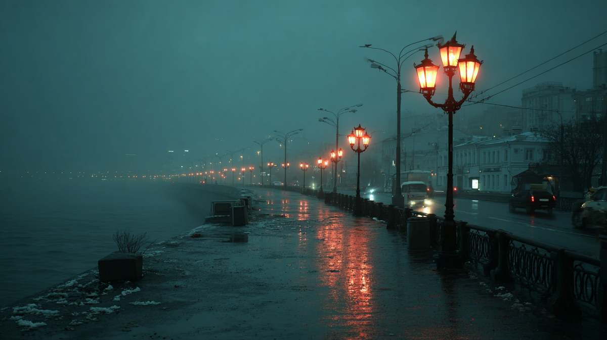 Туманное утро и серое небо как метафора внутренней тяжести