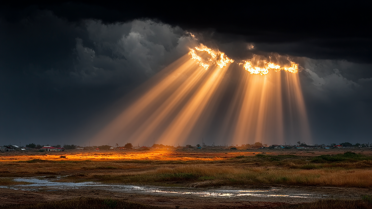 Солнечные лучи сквозь облака — как внутренний свет после мрака