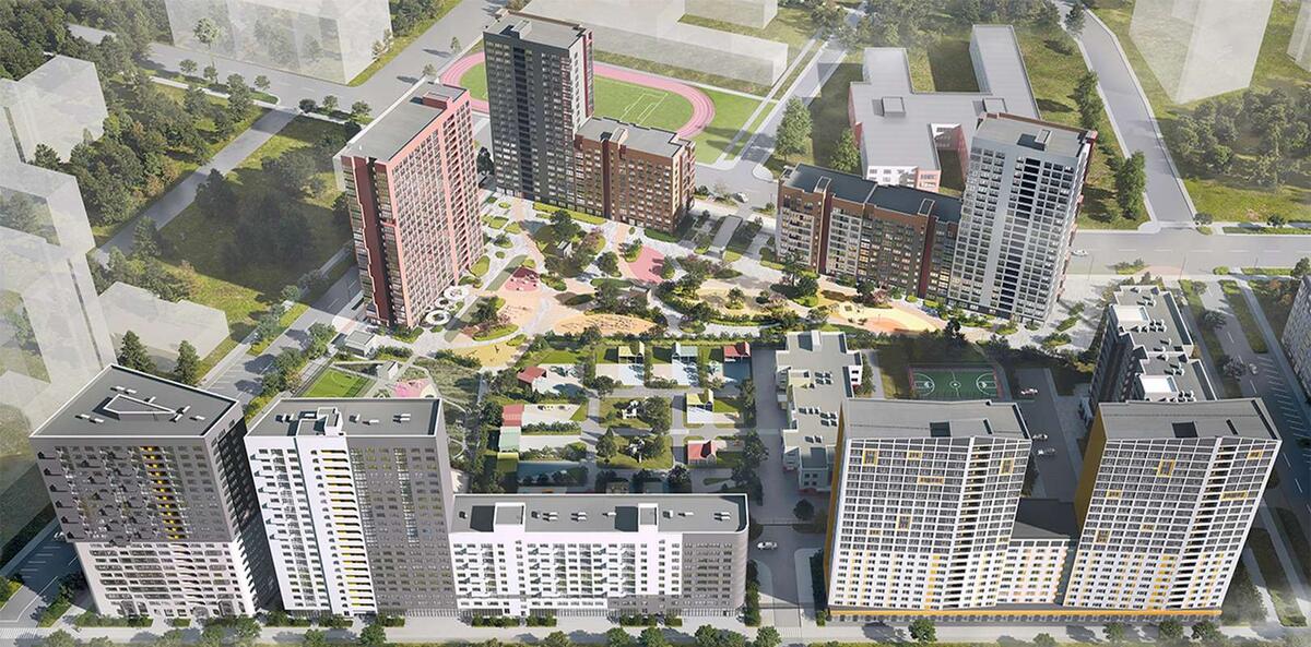 Проект и план застройки ЖК На Тенистой в Екатеринбурге