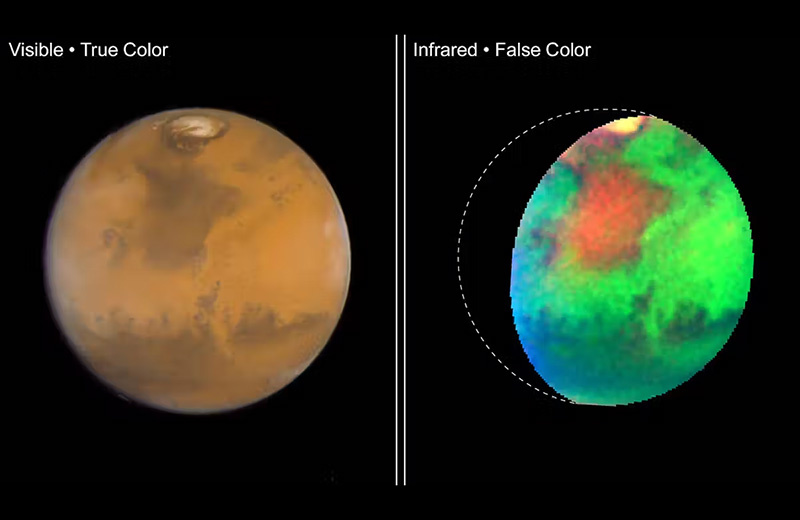 Космический телескоп Хаббл может делать снимки как в видимом, так и в инфракрасном свете