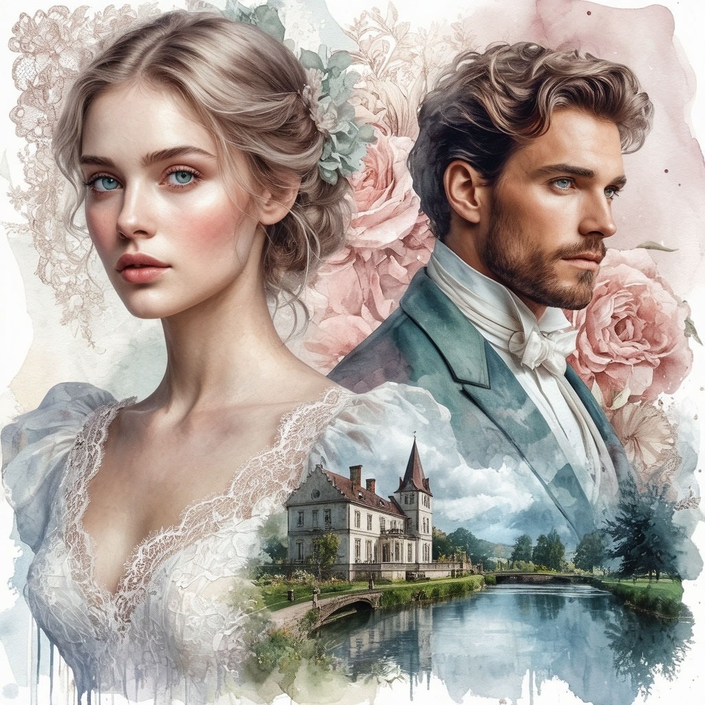 #мультиэкспозиция #акварель #романтика #искусство #викторианскийстиль #КВаленте #ВРРедондо #РейнМариПинчон