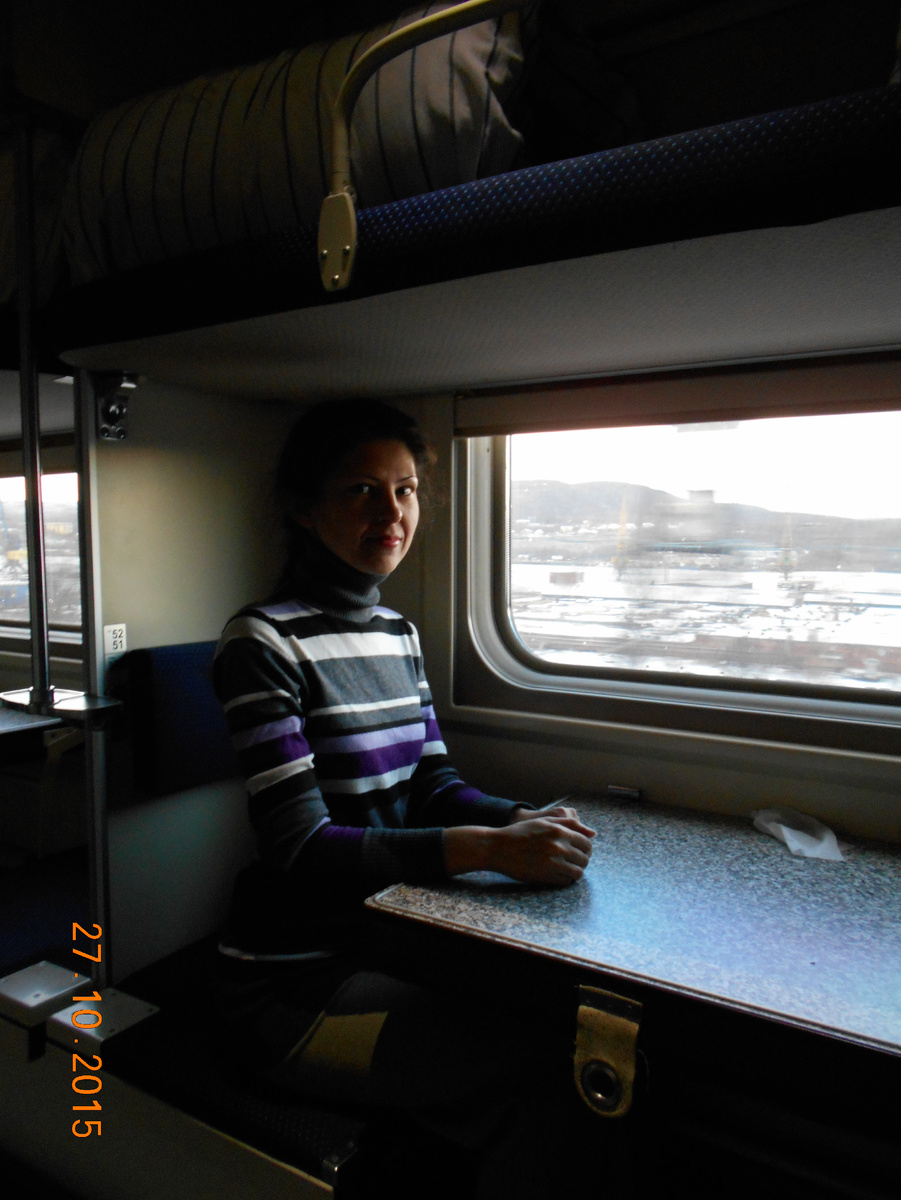 Ездила на родину в 2015 г. Подъезжаем к Мурманску на поезде