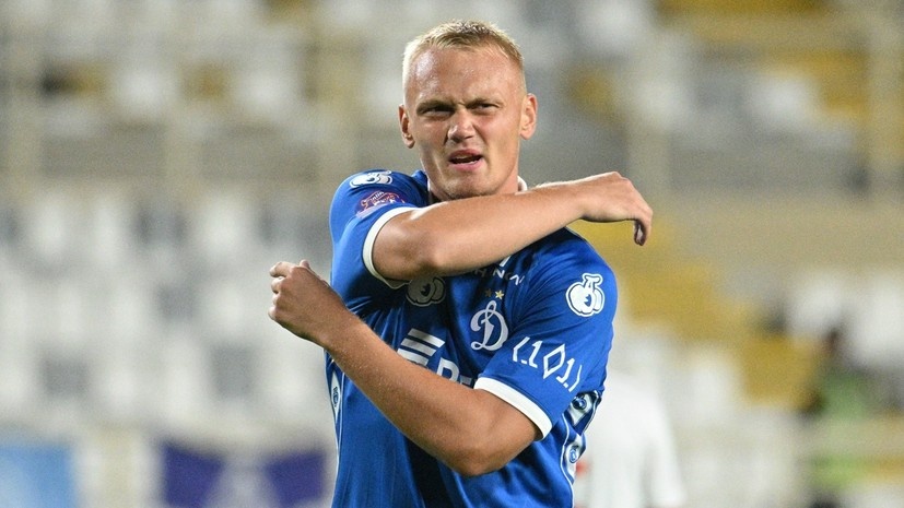     Нападающий «Динамо» Константин Тюкавин РИА Новости Рамиль Ситдиков