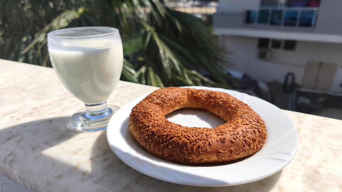 Симит и айран 👍