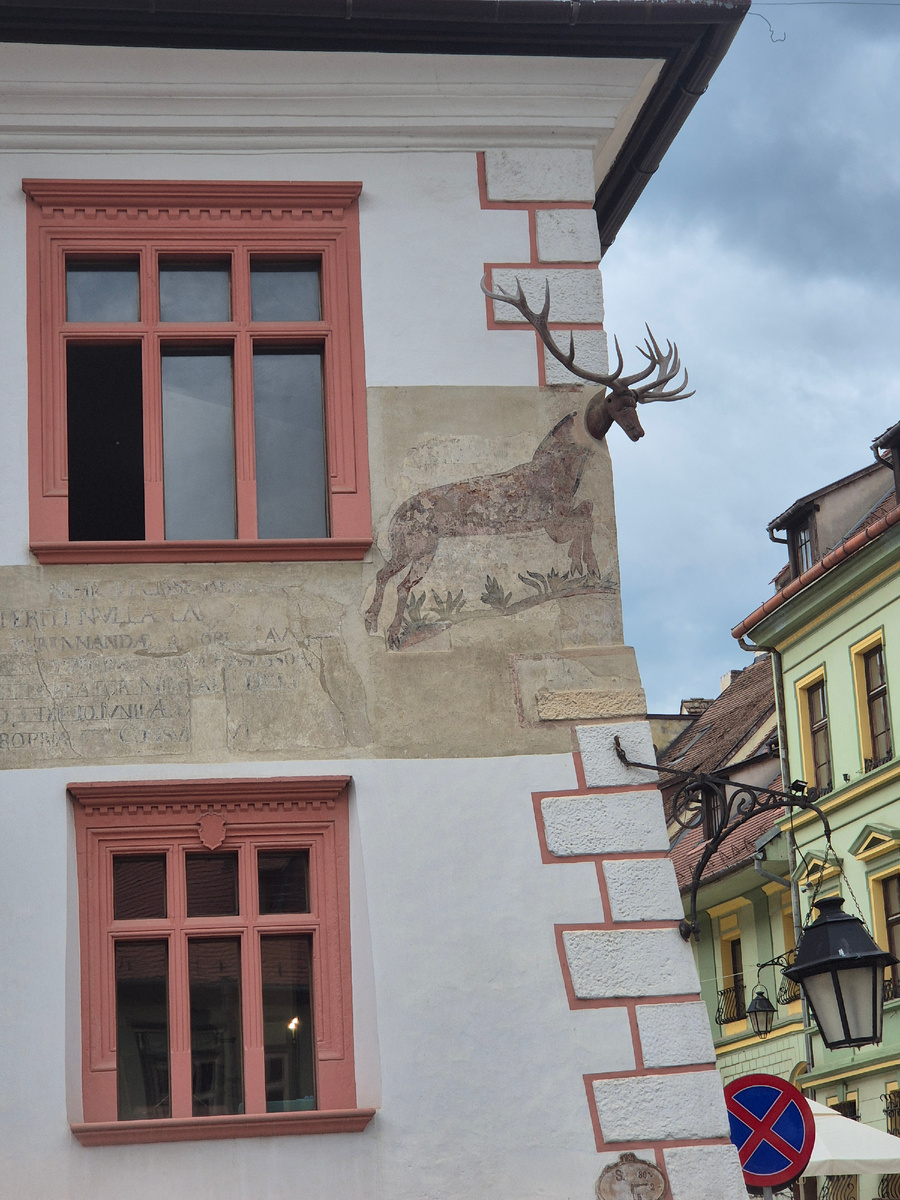 Те самые исключительно прямые стены старых домов. И очень милый олений декор.
