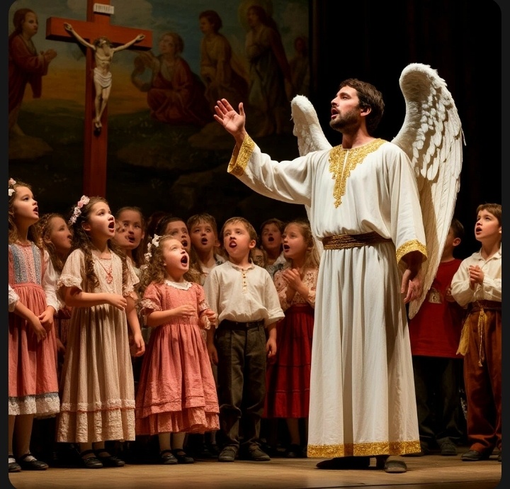 Представление нейросети о детском богослужении. 