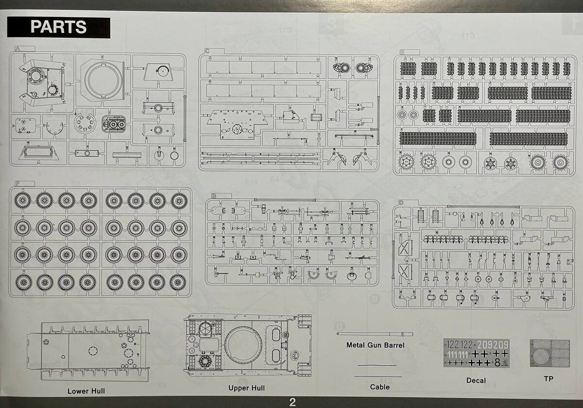 Схематическое расположение деталей на литниковых рамках 