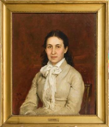 И.Е. Репин. Портрет Е.Г. Мамонтовой. 1874-1879. Музей-заповедник "Абрамцево"