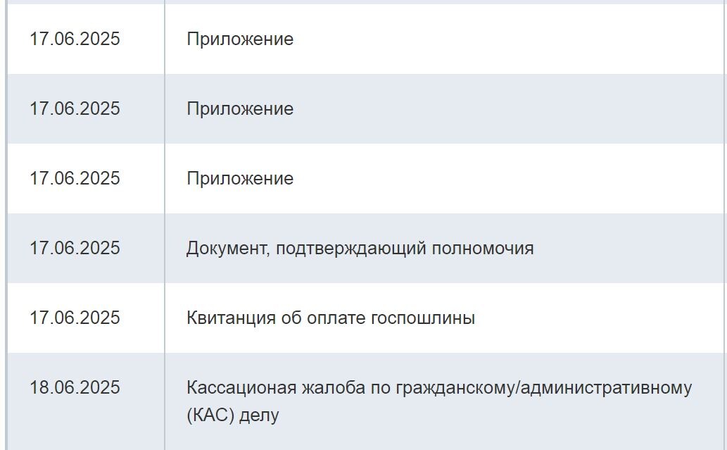 карточка дела