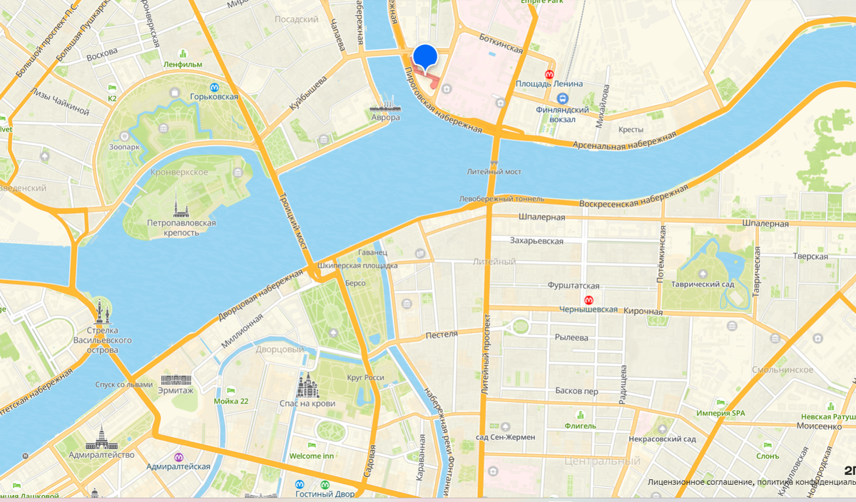 Вот здесь находится отель.