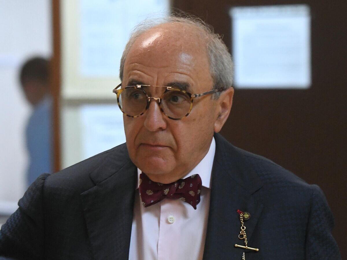    Адвокат семьи погибшего Сергея Захарова Александр Добровинский в здании Пресненского суда города Москвы© РИА Новости / Илья Питалев