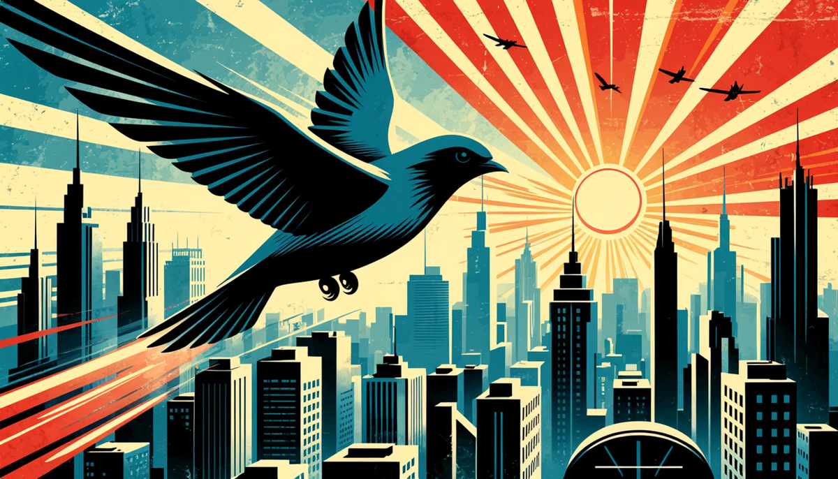 Стриж-реактивщик в небе небоскрёбов! Скорость до 170 км/ч!